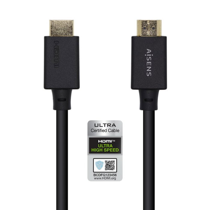 Aisens Cable HDMI V2.1 Ultra Alta Velocidad 8K@60Hz 48Gbps 1.5m Negro Aisens Cable HDMI V2.1 Ultra Alta Velocidad 8K@60Hz 48Gbps 1.5m Negro
